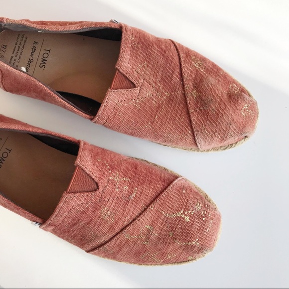 TOMS x & Other Stories Canvas Flats Neutral Rust - Picture 2 of 8